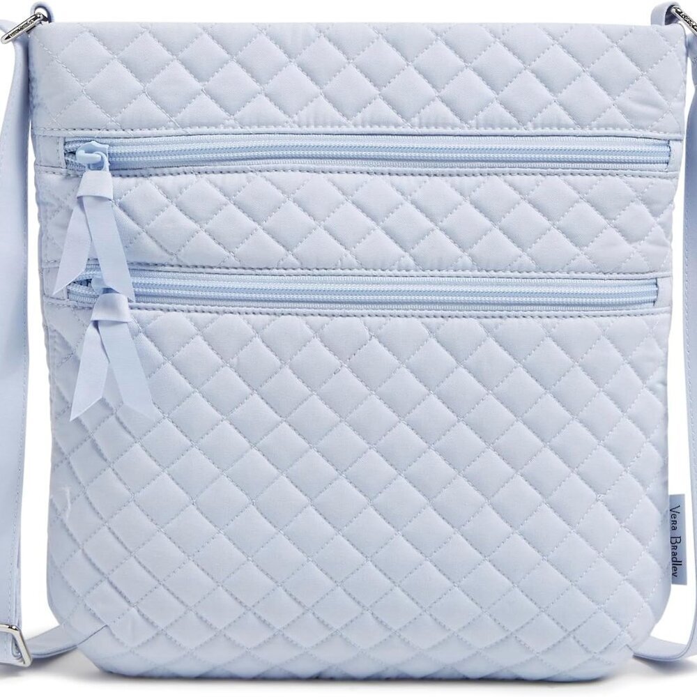 Women's Cotton Triple Zip Hipster Crossbody Purse
